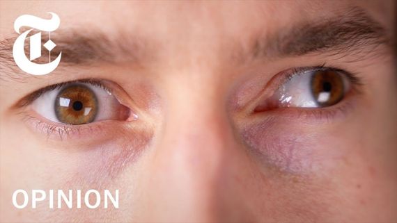 a close up of someones eyes