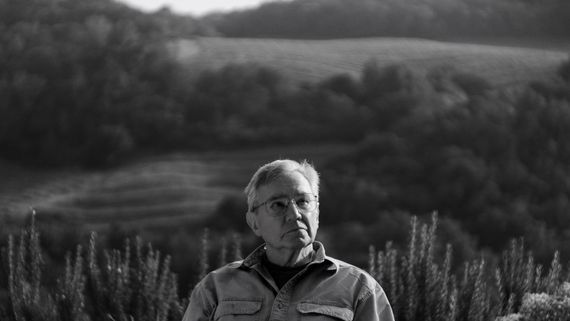 a man standing in a field