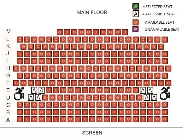 main floor seating chart