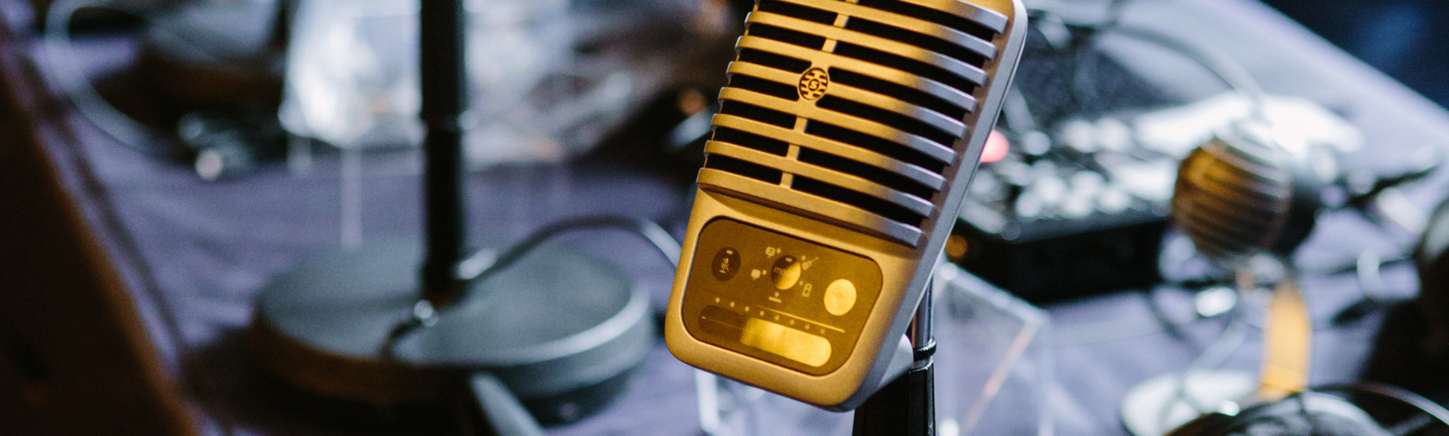 a podcast microphone