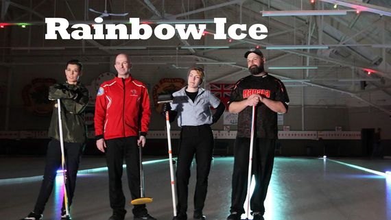 four curlers standing on the ice