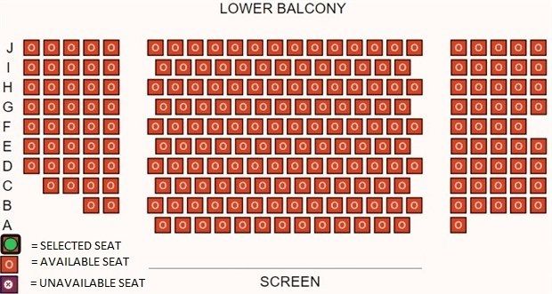 Lower balcony seating chart